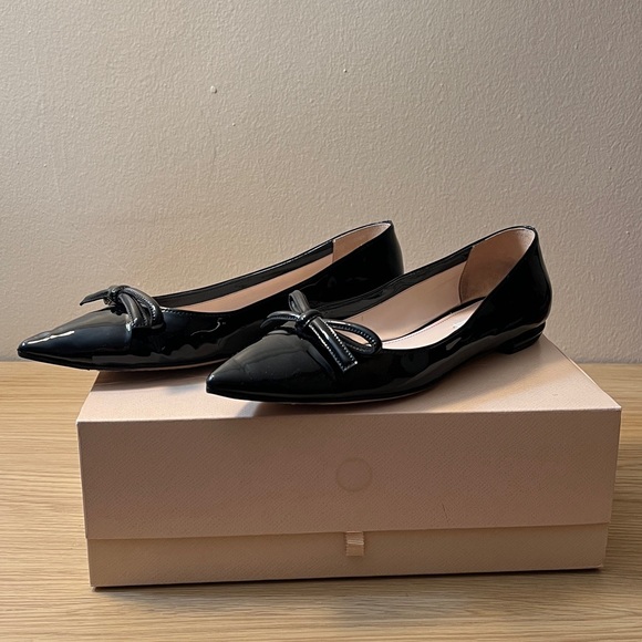 Prada Black Women's Shoes with Bow Details size 38.5 - Picture 5 of 9